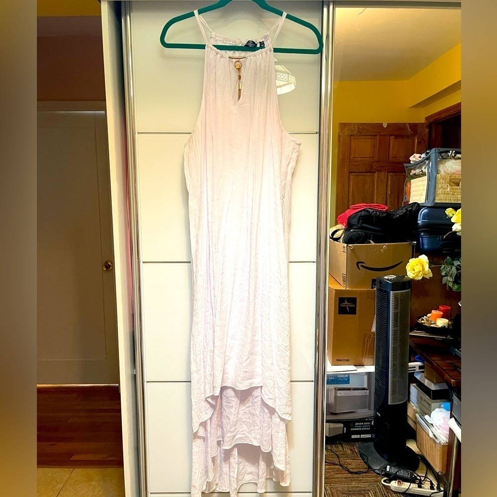 MILE GABRIELLE WHITE MAXI DRESS SLEEVELESS SIZE 3 XL